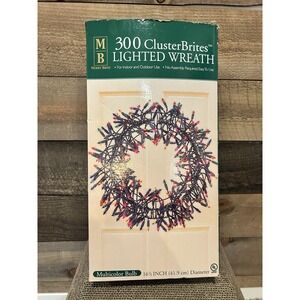 Cluster Brites  Merry Brite Lighted White Bulbswreath 300 Lights 16.5"